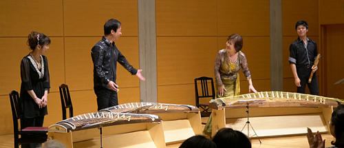 夏月 (左から野村倫子先生 水野利彦先生 小田原幸江(雅楽幸) 野村幹人先生)